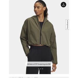 Under Armour Women's Unstoppable Crop Jacket Army Green NWT Size Medium